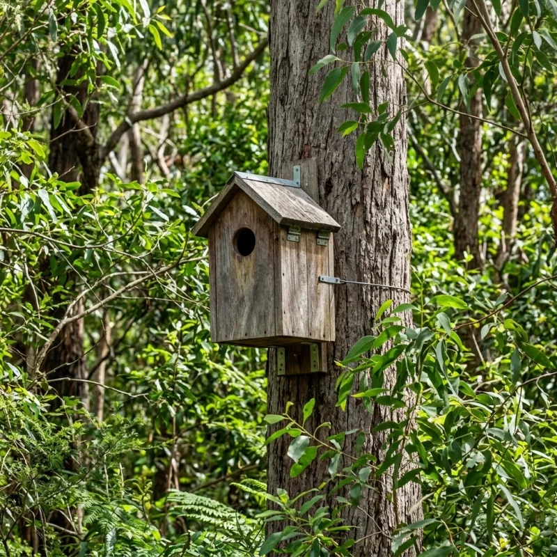 Animal nesting box installed as a humane alternative to a Alphington roof cavity