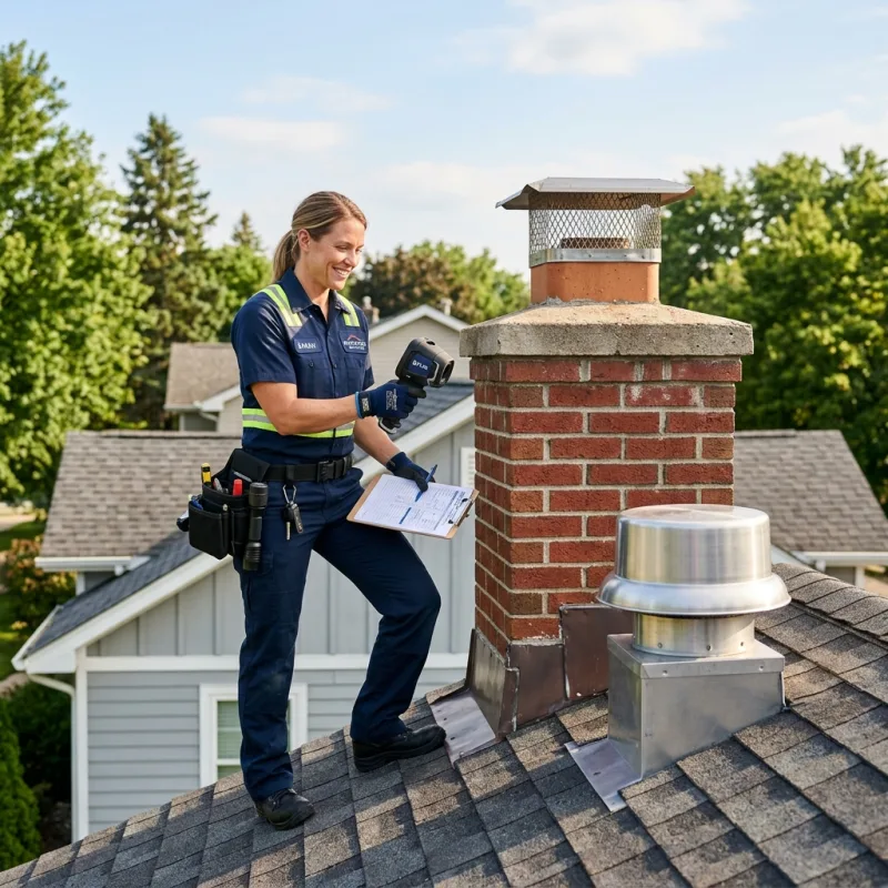 Technician inspecting a Alphington roof cavity and ductwork for a dead bird
